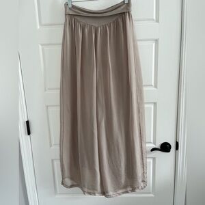 Made In Italy Silk Chiffon Ethereal Wide Leg Pull On Pants Womens M/L Luxury